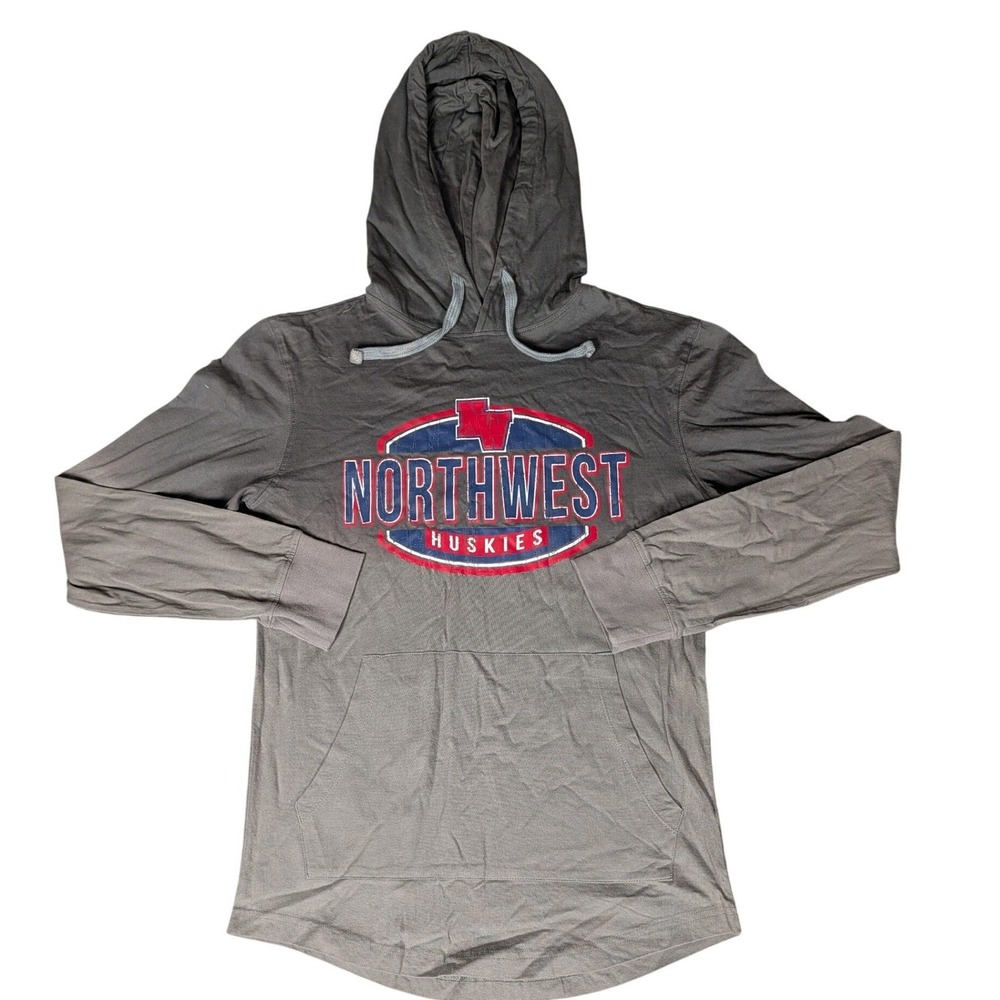 PEL Athletic Northwest Huskies Long Sleeve‎ Hoodie Gray Ombre NCAA Men's L